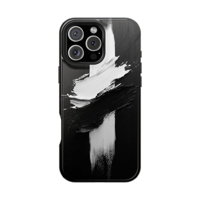 Artistic MagSafe® Tough Case for iPhone - Modern Black and White Design