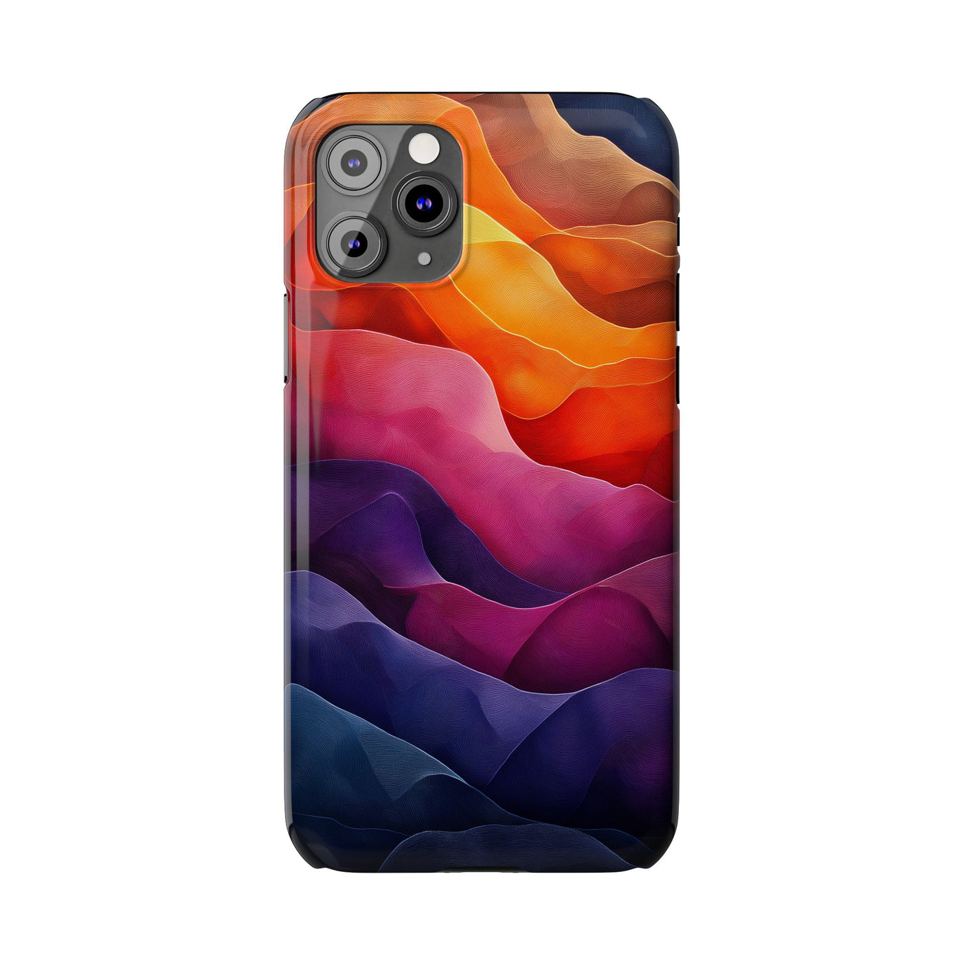 Vibrant Abstract Slim IPhone Case - Colorful Wave Design for Trendy Protection