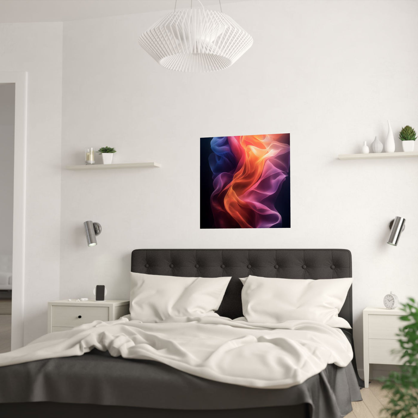 Vibrant Satin Print Poster - Colorful Abstract Wall Art