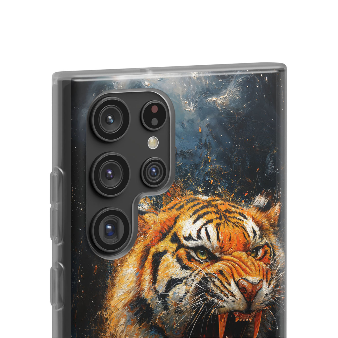 Fierce Tiger IPhone & Samsung Flexi Case - Durable Protection for Animal Lovers