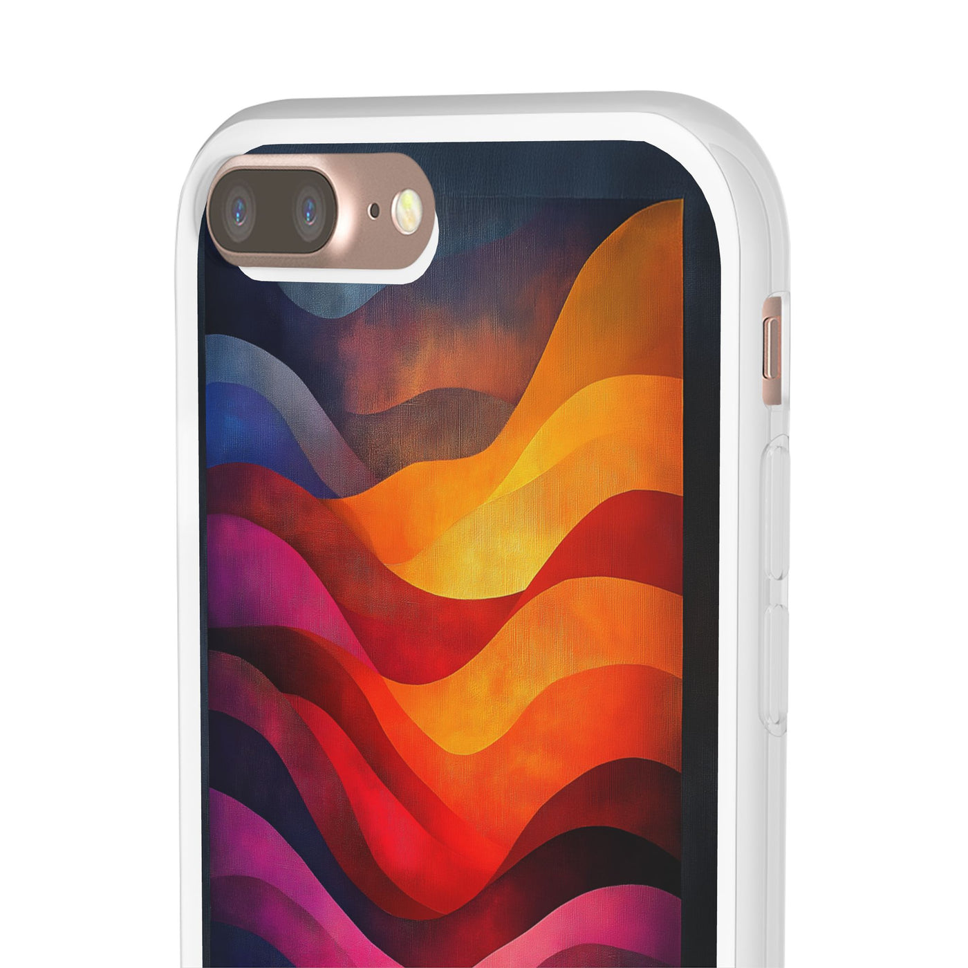 Abstract Waves IPhone & Samsung Flexi Case - Colorful Protective Phone Cover for Art Lovers