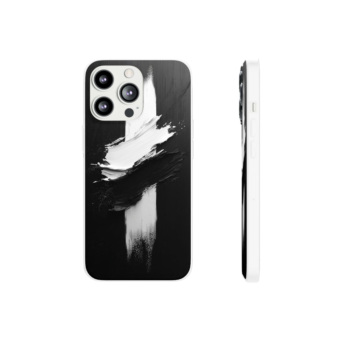 Modern Artistic IPhone & Samsung Flexi Case | Stylish Black & White Phone Cover