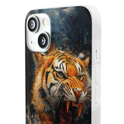 Fierce Tiger IPhone & Samsung Flexi Case - Durable Protection for Animal Lovers