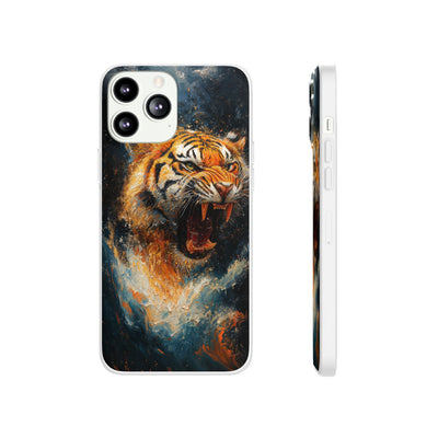 Fierce Tiger IPhone & Samsung Flexi Case - Durable Protection for Animal Lovers