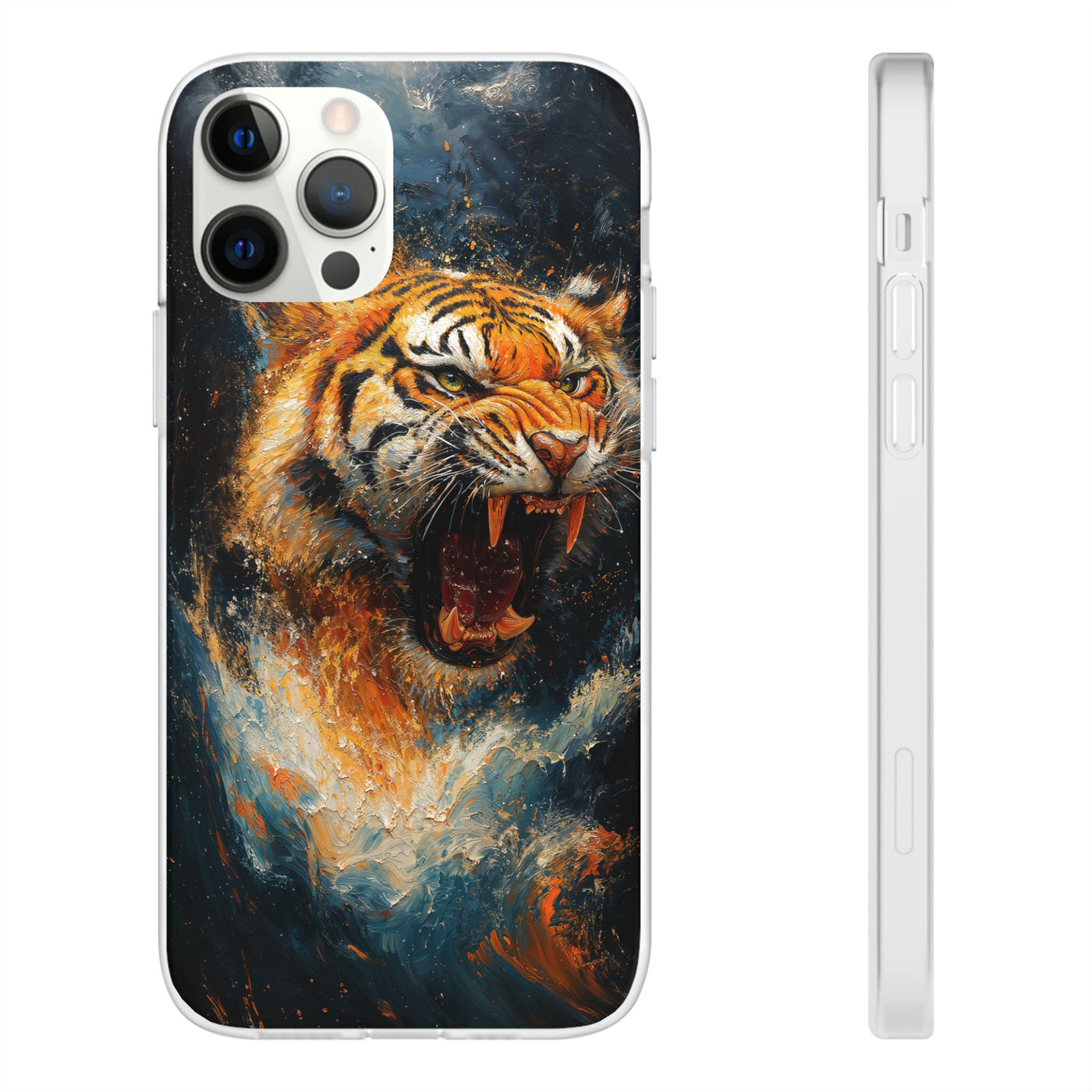 Fierce Tiger IPhone & Samsung Flexi Case - Durable Protection for Animal Lovers