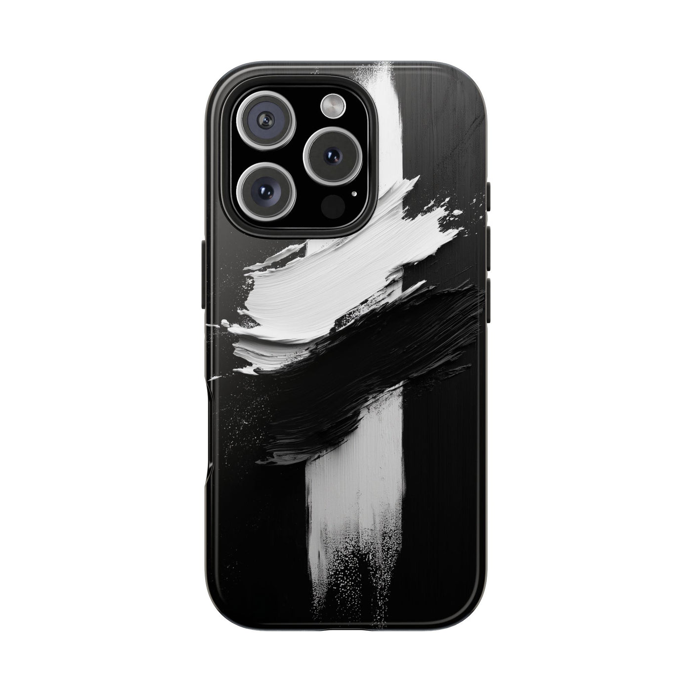 Abstract Black and White Tough IPhone & Samsung Case - Stylish Protection for Your Device