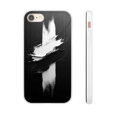 Modern Artistic IPhone & Samsung Flexi Case | Stylish Black & White Phone Cover