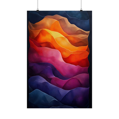 Vibrant Abstract Satin Poster | Wall Art for Home Decor