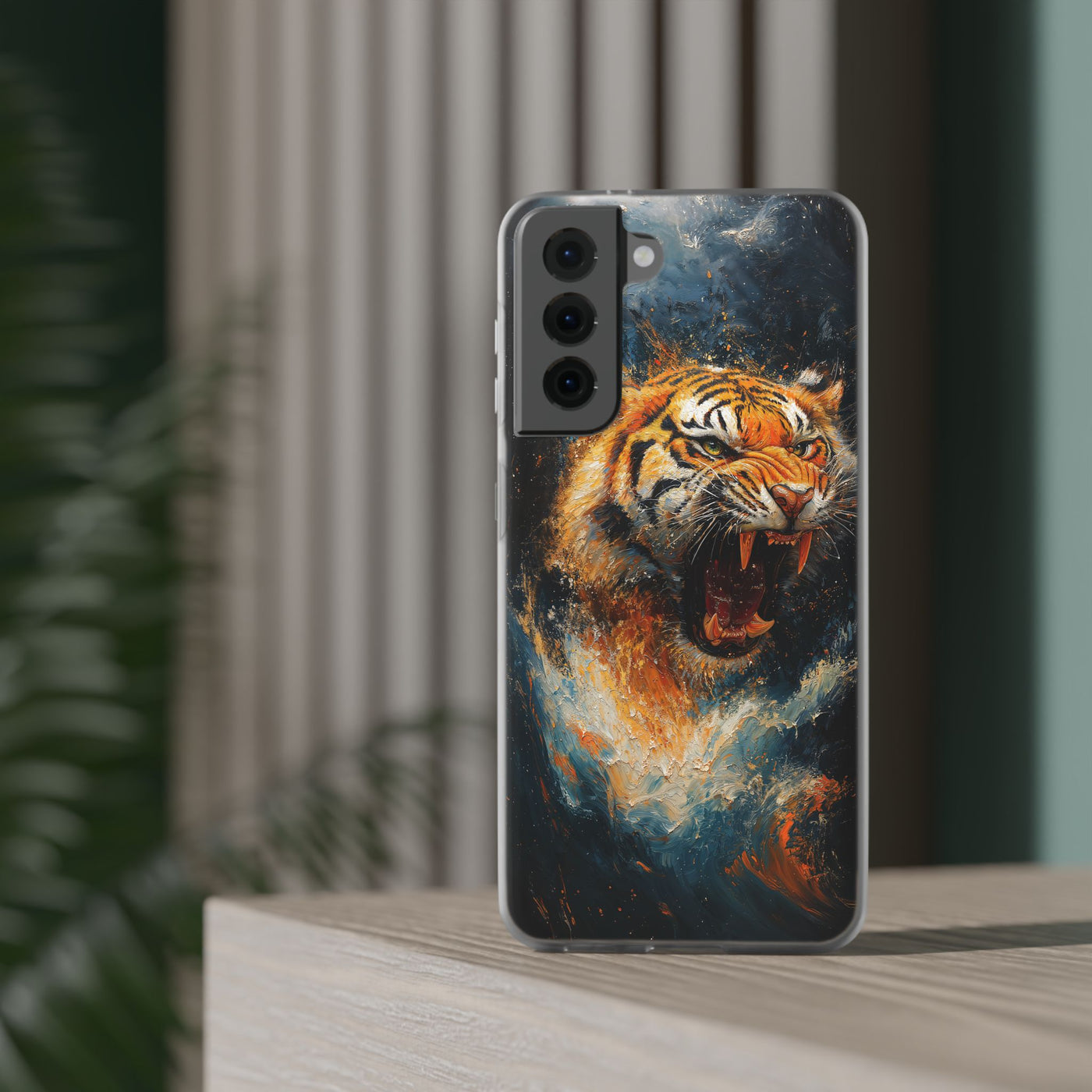 Fierce Tiger IPhone & Samsung Flexi Case - Durable Protection for Animal Lovers