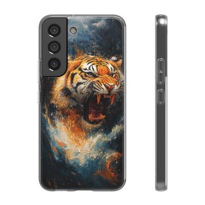 Fierce Tiger IPhone & Samsung Flexi Case - Durable Protection for Animal Lovers