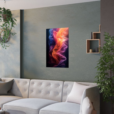 Vibrant Satin Print Poster - Colorful Abstract Wall Art