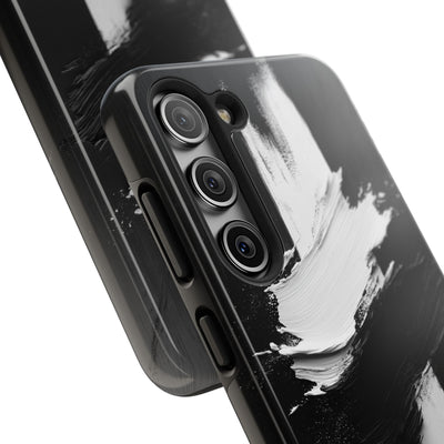 Abstract Black and White Tough IPhone & Samsung Case - Stylish Protection for Your Device