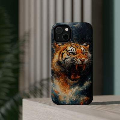 Fierce Tiger MagSafe® Tough Case for iPhone - Durable Protection for Animal Lovers