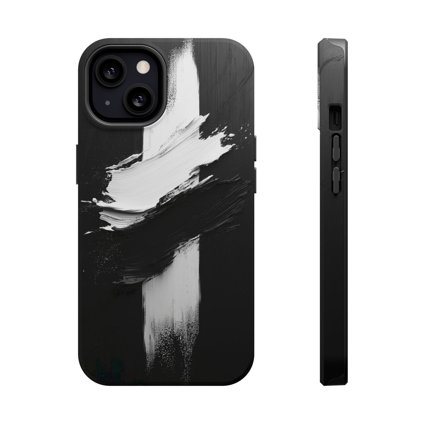 Artistic MagSafe® Tough Case for iPhone - Modern Black and White Design