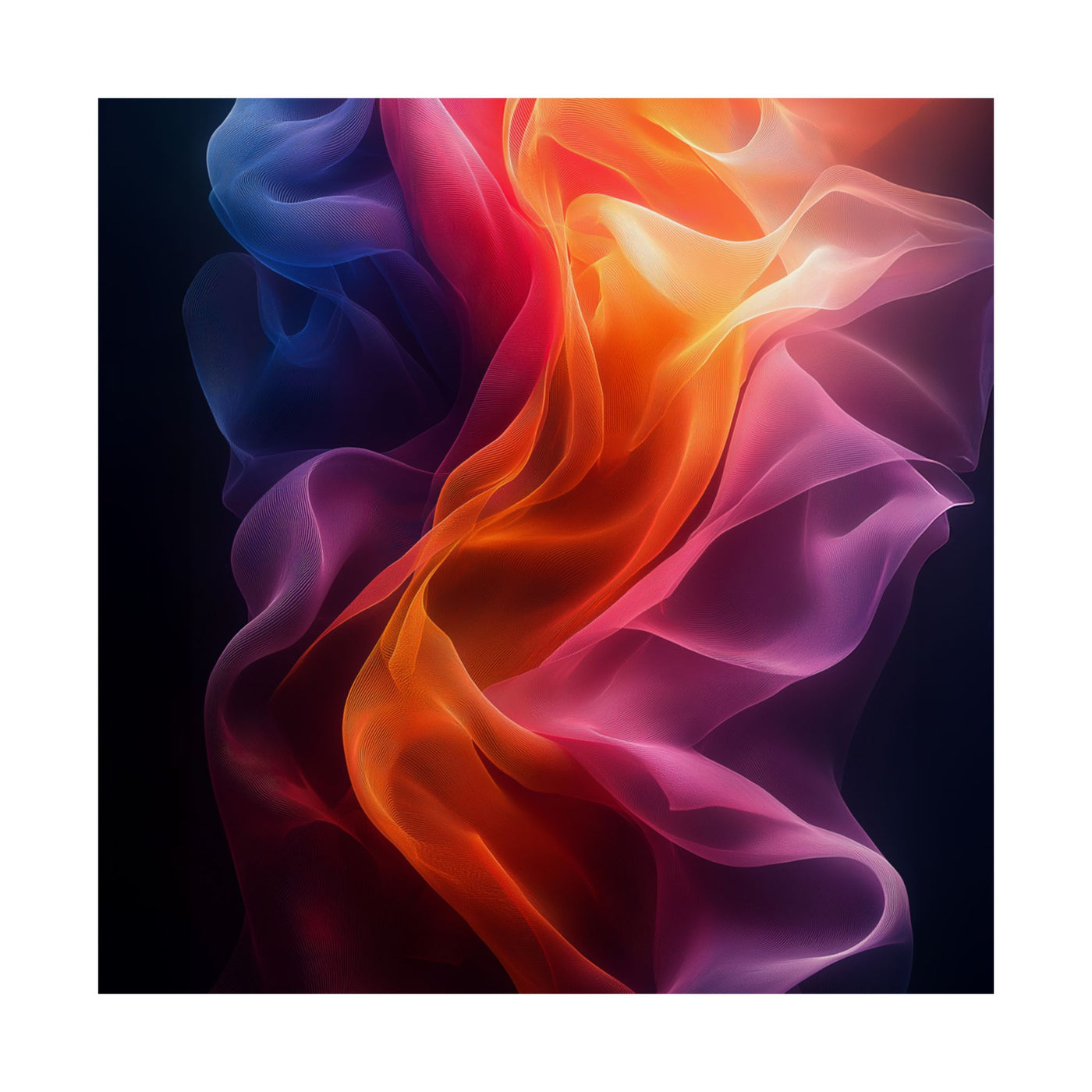 Vibrant Satin Print Poster - Colorful Abstract Wall Art