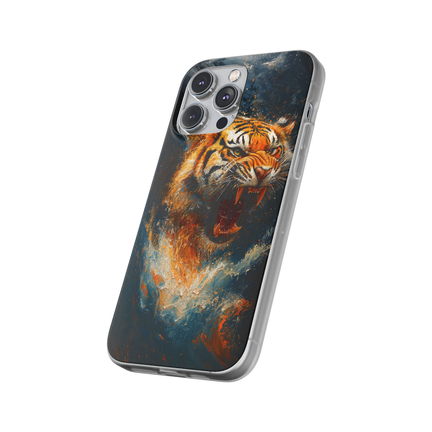 Fierce Tiger IPhone & Samsung Flexi Case - Durable Protection for Animal Lovers