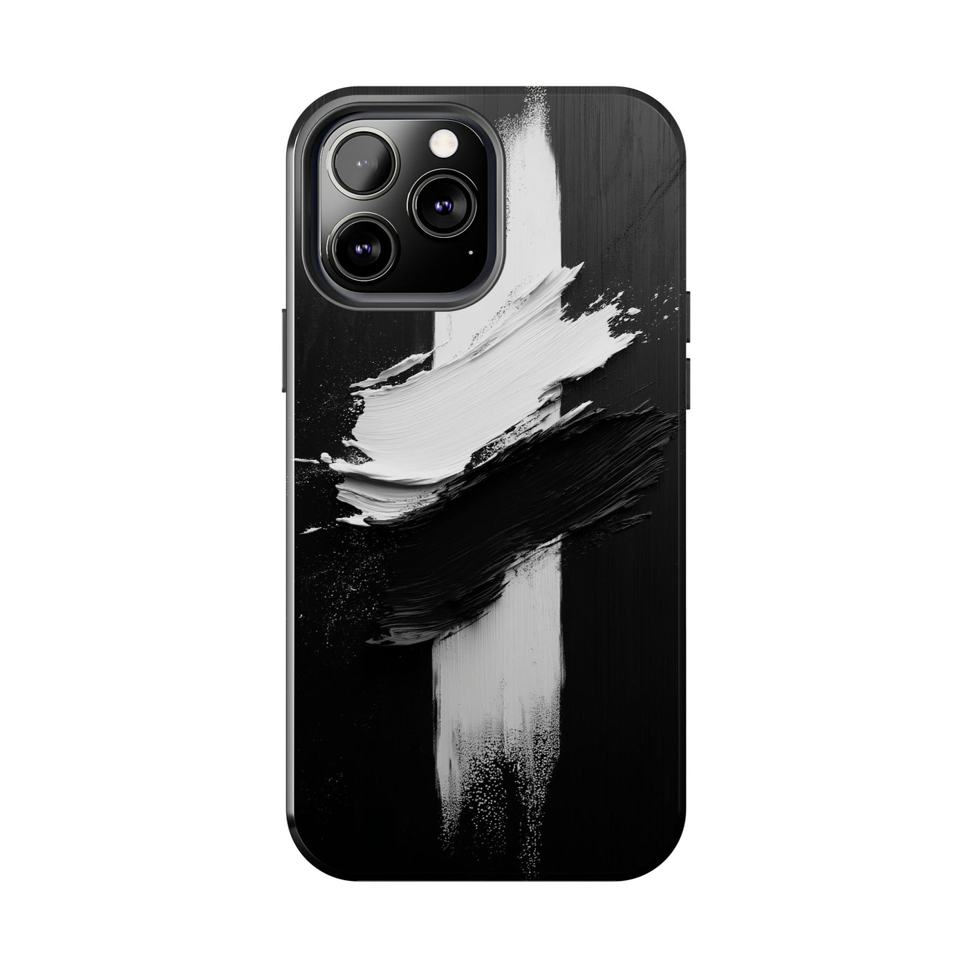 Abstract Black and White Tough IPhone & Samsung Case - Stylish Protection for Your Device