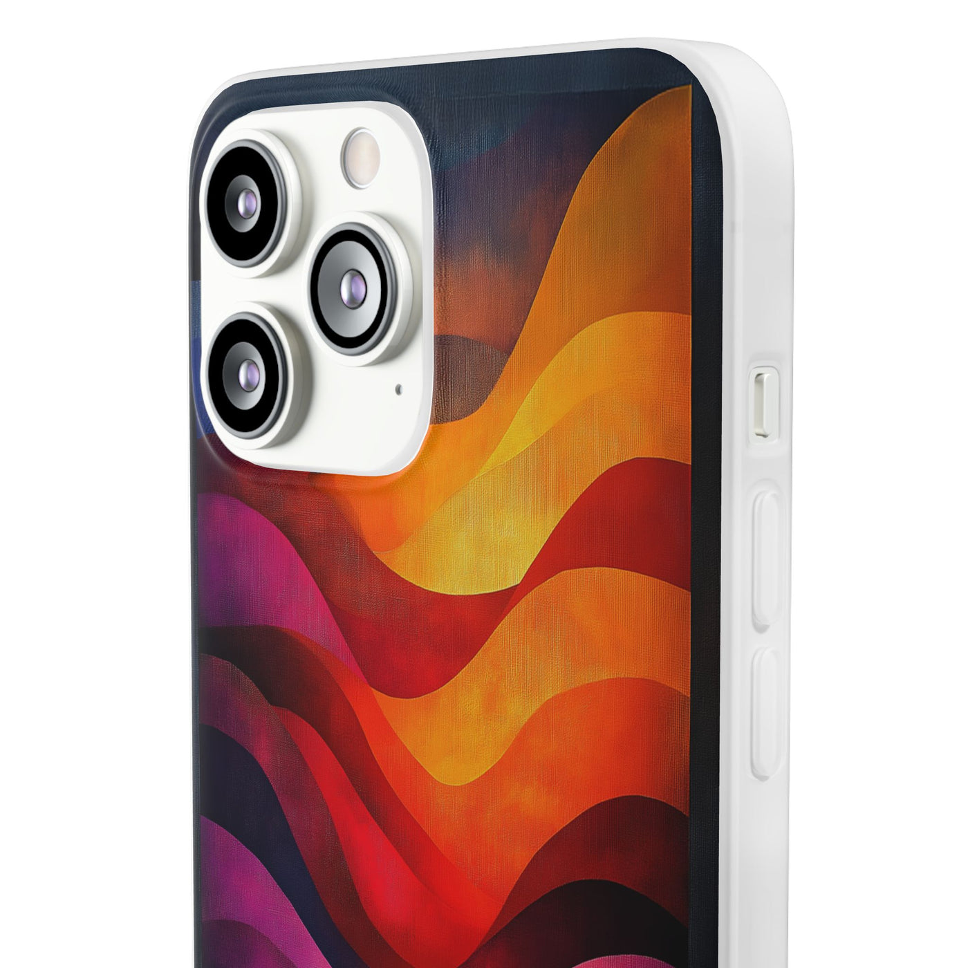 Abstract Waves IPhone & Samsung Flexi Case - Colorful Protective Phone Cover for Art Lovers