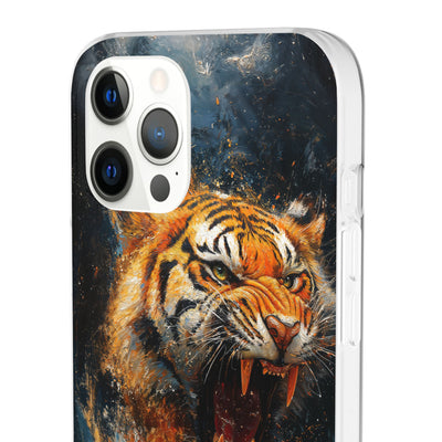 Fierce Tiger IPhone & Samsung Flexi Case - Durable Protection for Animal Lovers