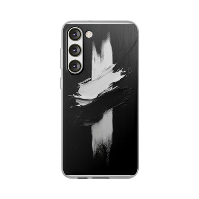 Modern Artistic IPhone & Samsung Flexi Case | Stylish Black & White Phone Cover