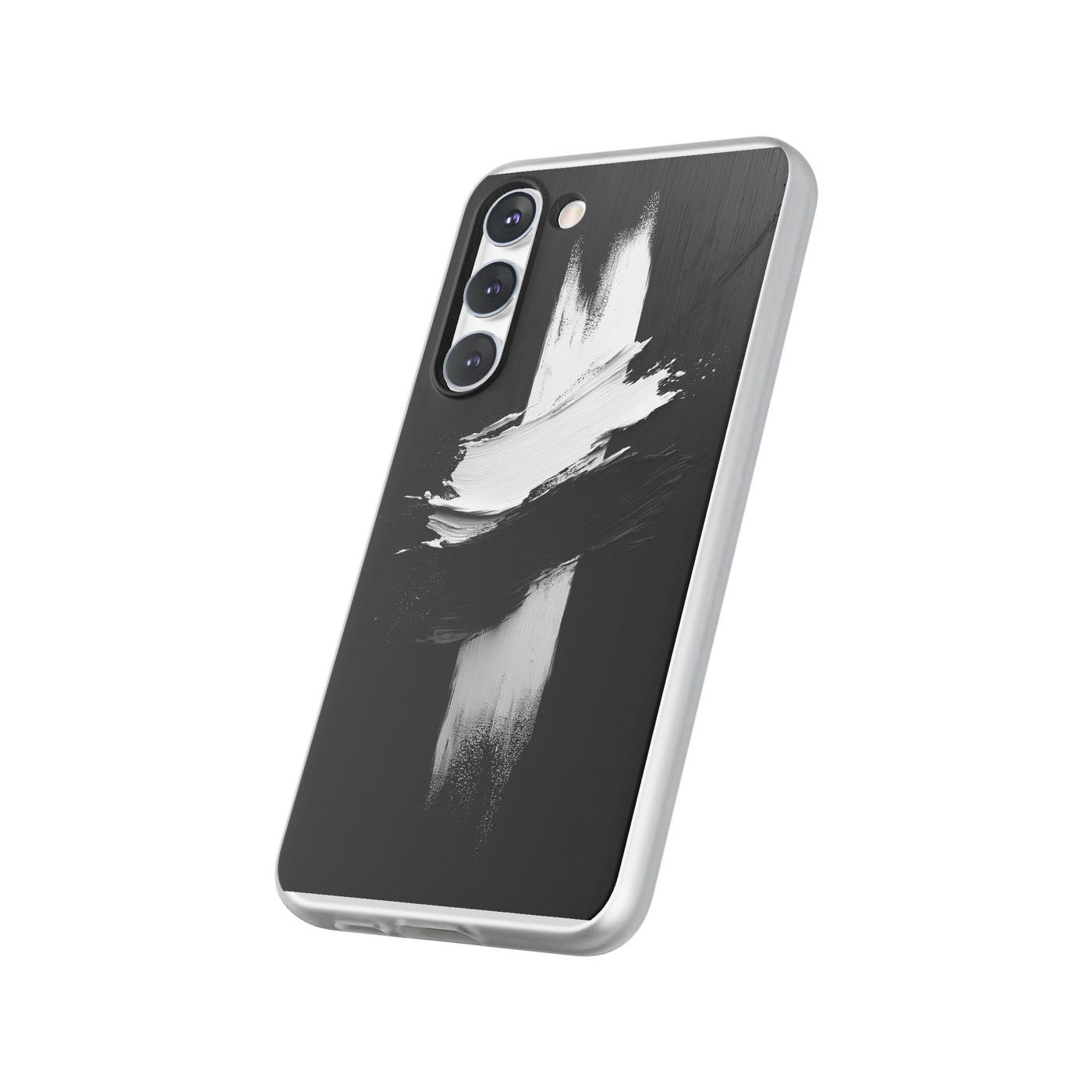 Modern Artistic IPhone & Samsung Flexi Case | Stylish Black & White Phone Cover