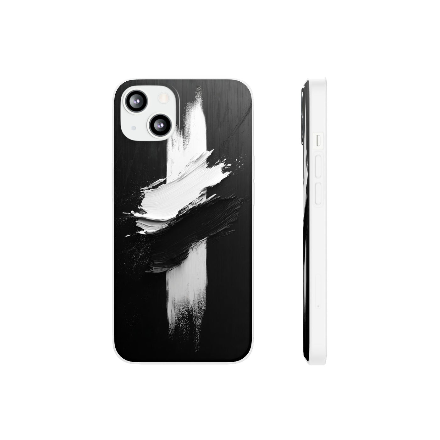 Modern Artistic IPhone & Samsung Flexi Case | Stylish Black & White Phone Cover