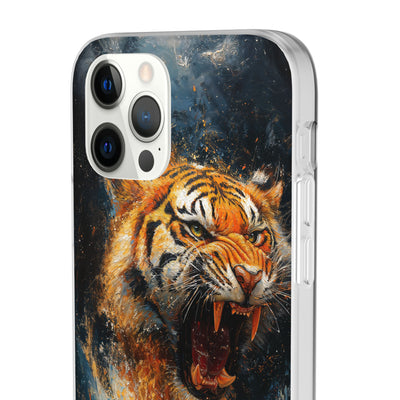 Fierce Tiger IPhone & Samsung Flexi Case - Durable Protection for Animal Lovers