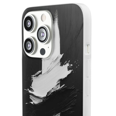 Modern Artistic IPhone & Samsung Flexi Case | Stylish Black & White Phone Cover