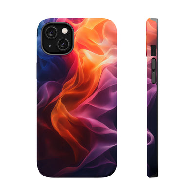 Vibrant MagSafe® Tough Case for iPhone - Abstract Flame Design, Durable & Stylish Protection