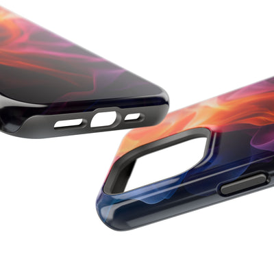 Vibrant MagSafe® Tough Case for iPhone - Abstract Flame Design, Durable & Stylish Protection