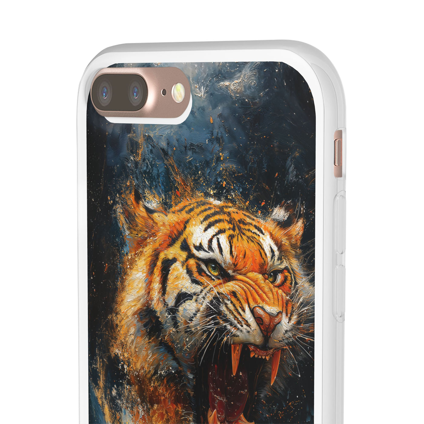 Fierce Tiger IPhone & Samsung Flexi Case - Durable Protection for Animal Lovers