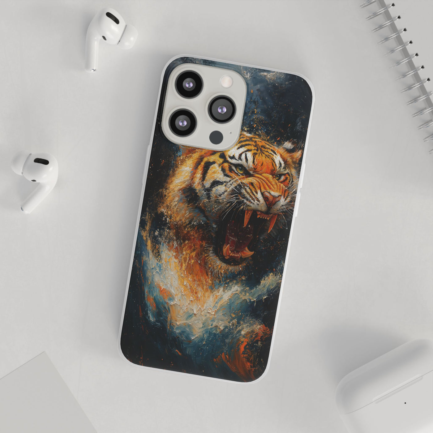 Fierce Tiger IPhone & Samsung Flexi Case - Durable Protection for Animal Lovers