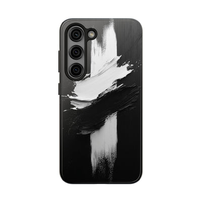 Abstract Black and White Tough IPhone & Samsung Case - Stylish Protection for Your Device