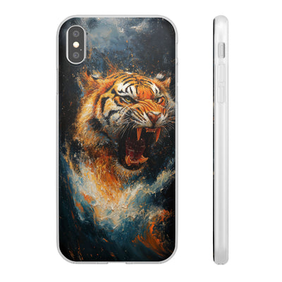 Fierce Tiger IPhone & Samsung Flexi Case - Durable Protection for Animal Lovers