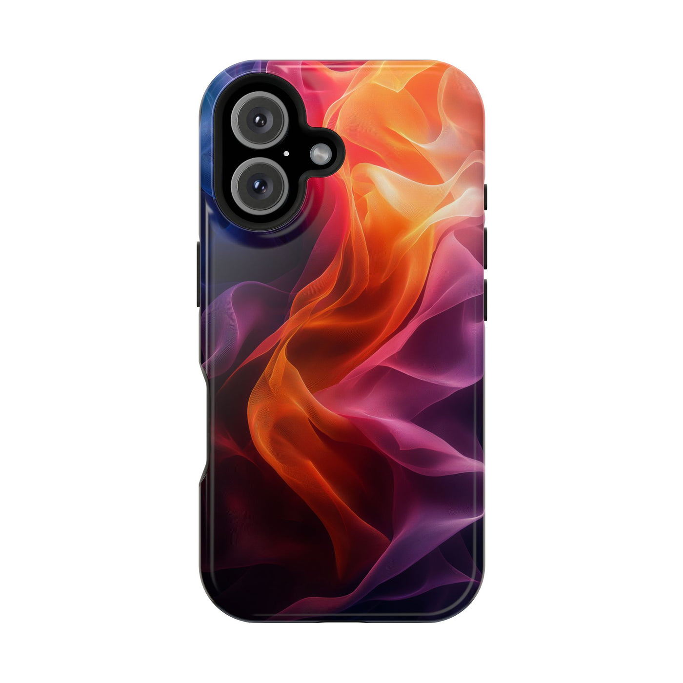 Vibrant MagSafe® Tough Case for iPhone - Abstract Flame Design, Durable & Stylish Protection