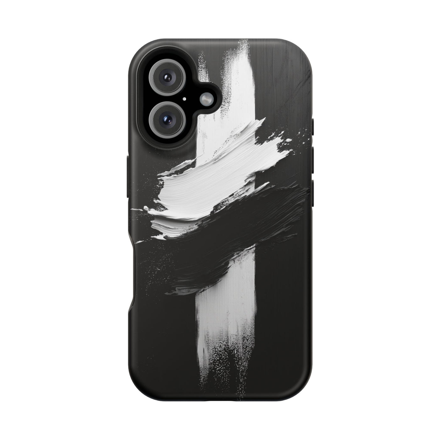 Artistic MagSafe® Tough Case for iPhone - Modern Black and White Design