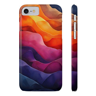 Vibrant Abstract Slim IPhone Case - Colorful Wave Design for Trendy Protection