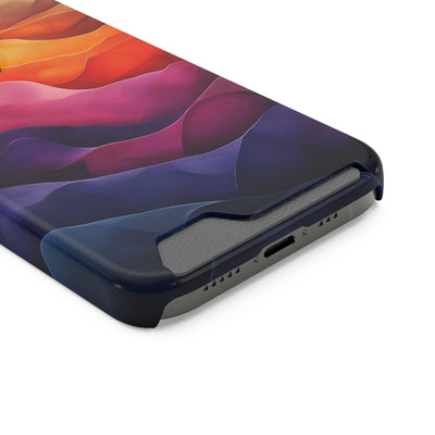 Artistic IPhone & Samsung Magsafe® Case with Credit Card Holder - Vibrant Abstract Design