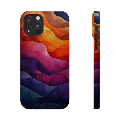 Vibrant Abstract Slim IPhone Case - Colorful Wave Design for Trendy Protection