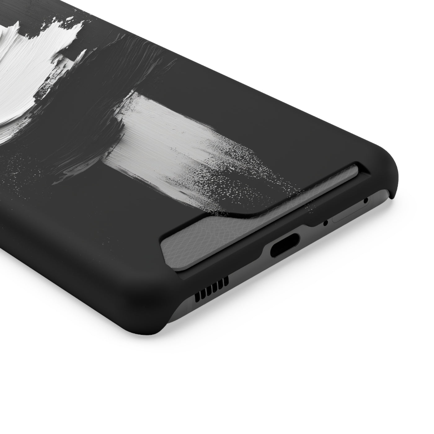 Modern Black and White IPhone & Samsung Magsafe® Case with Credit Card Holder - Stylish Protection for Everyday Use