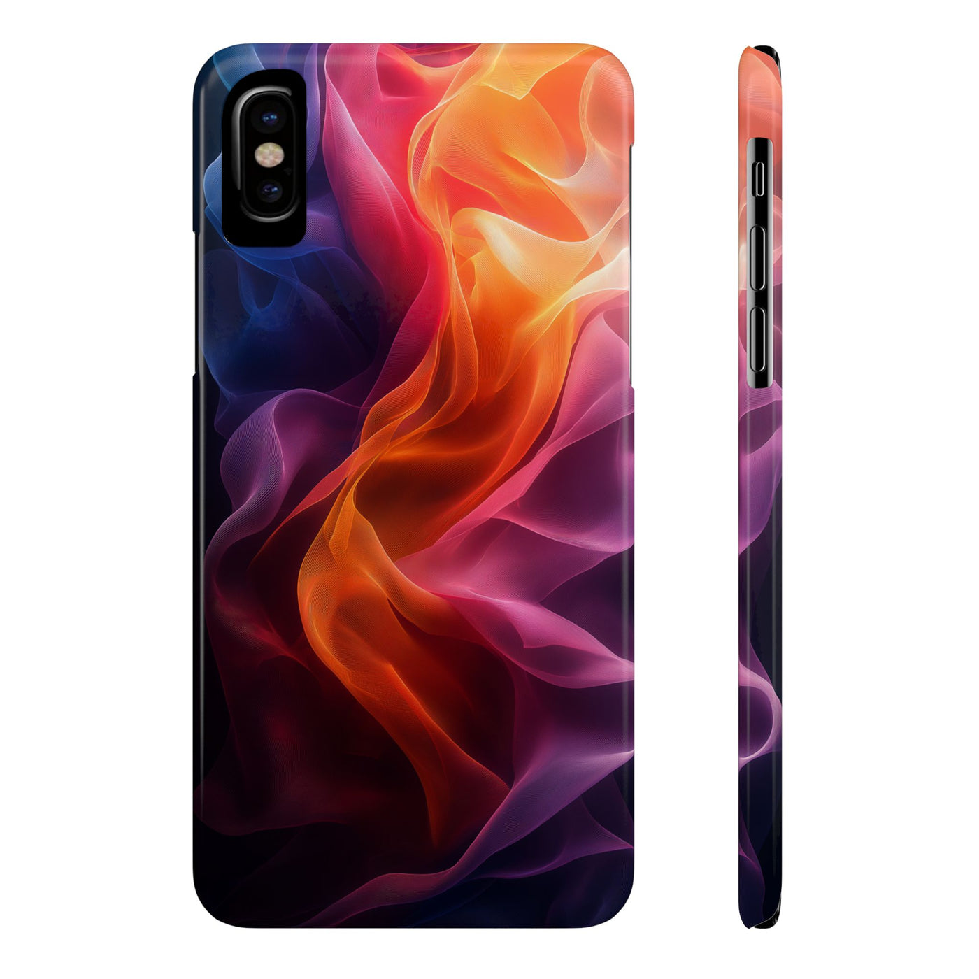 Abstract Wave Slim IPhone Case - Vibrant Fluid Art Design