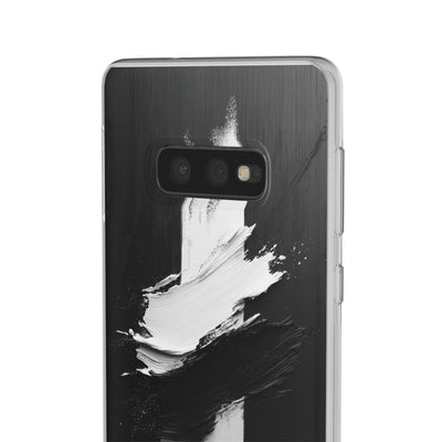 Modern Artistic IPhone & Samsung Flexi Case | Stylish Black & White Phone Cover