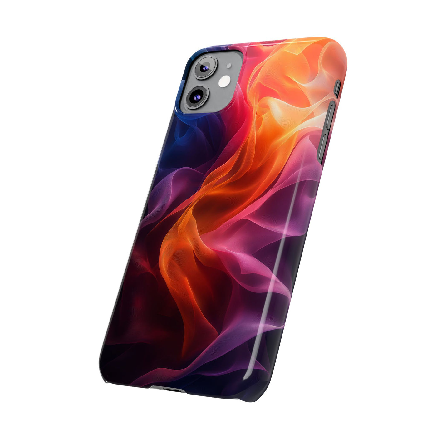 Abstract Wave Slim IPhone Case - Vibrant Fluid Art Design