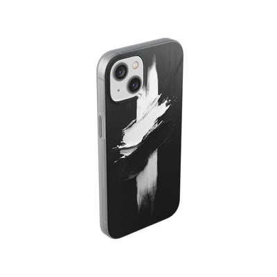 Modern Artistic IPhone & Samsung Flexi Case | Stylish Black & White Phone Cover