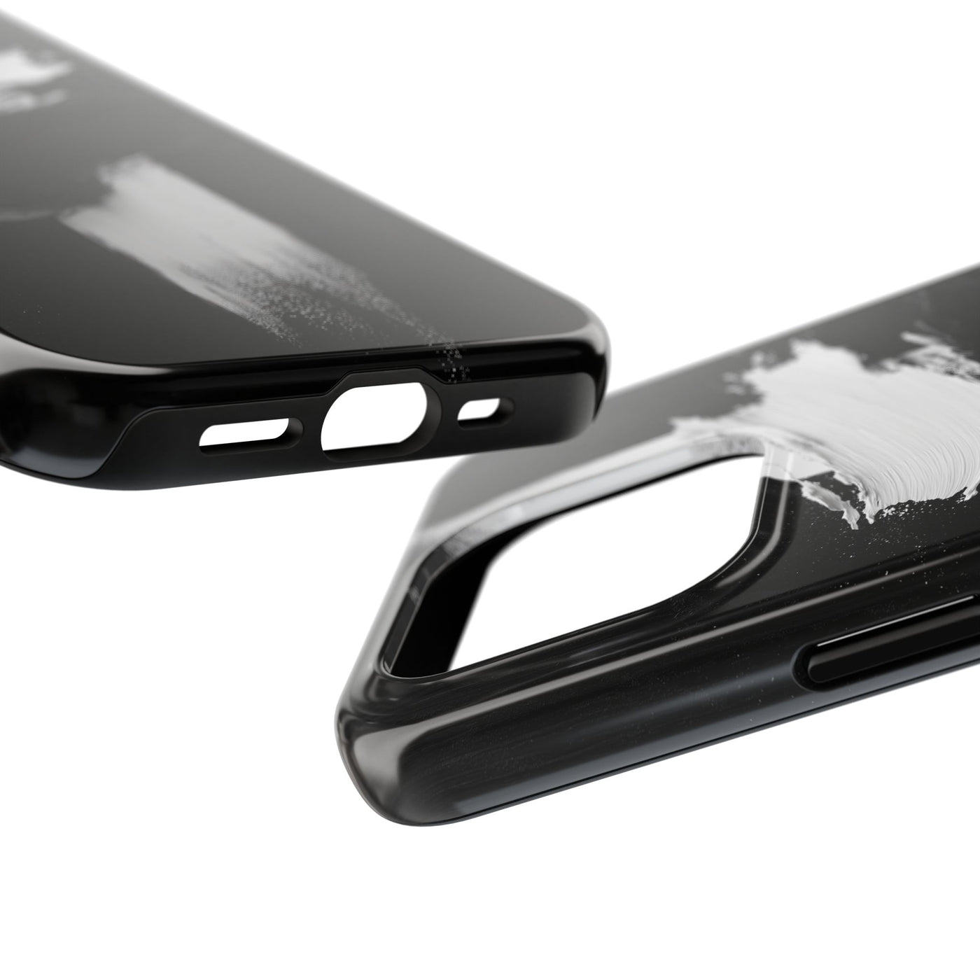 Abstract Black and White Tough IPhone & Samsung Case - Stylish Protection for Your Device