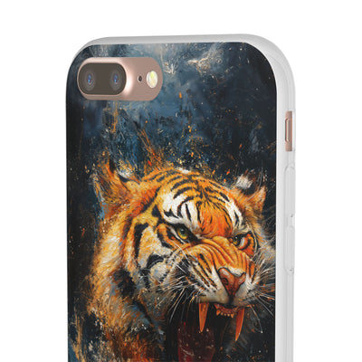 Fierce Tiger IPhone & Samsung Flexi Case - Durable Protection for Animal Lovers