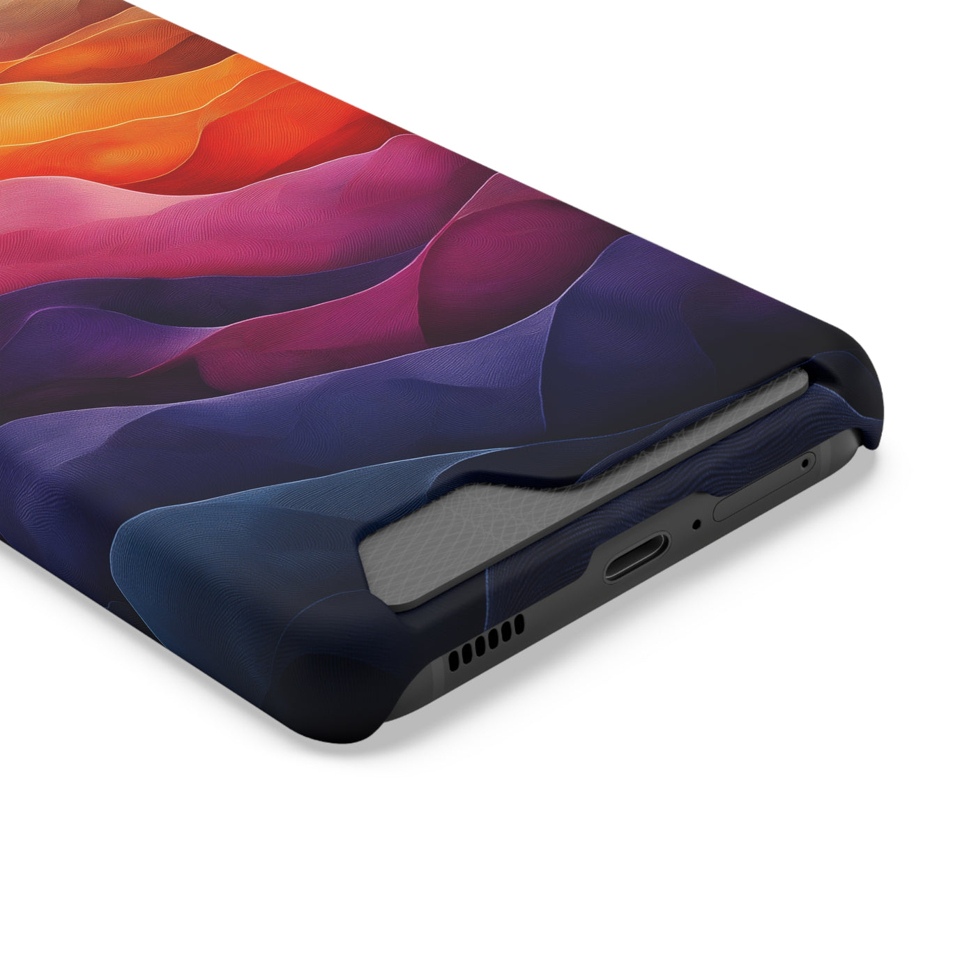 Artistic IPhone & Samsung Magsafe® Case with Credit Card Holder - Vibrant Abstract Design