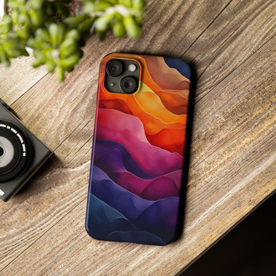 Vibrant Abstract Slim IPhone Case - Colorful Wave Design for Trendy Protection