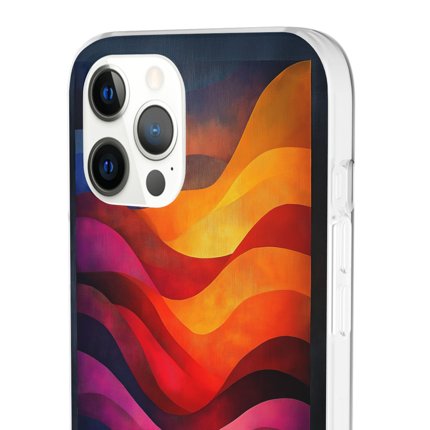 Abstract Waves IPhone & Samsung Flexi Case - Colorful Protective Phone Cover for Art Lovers