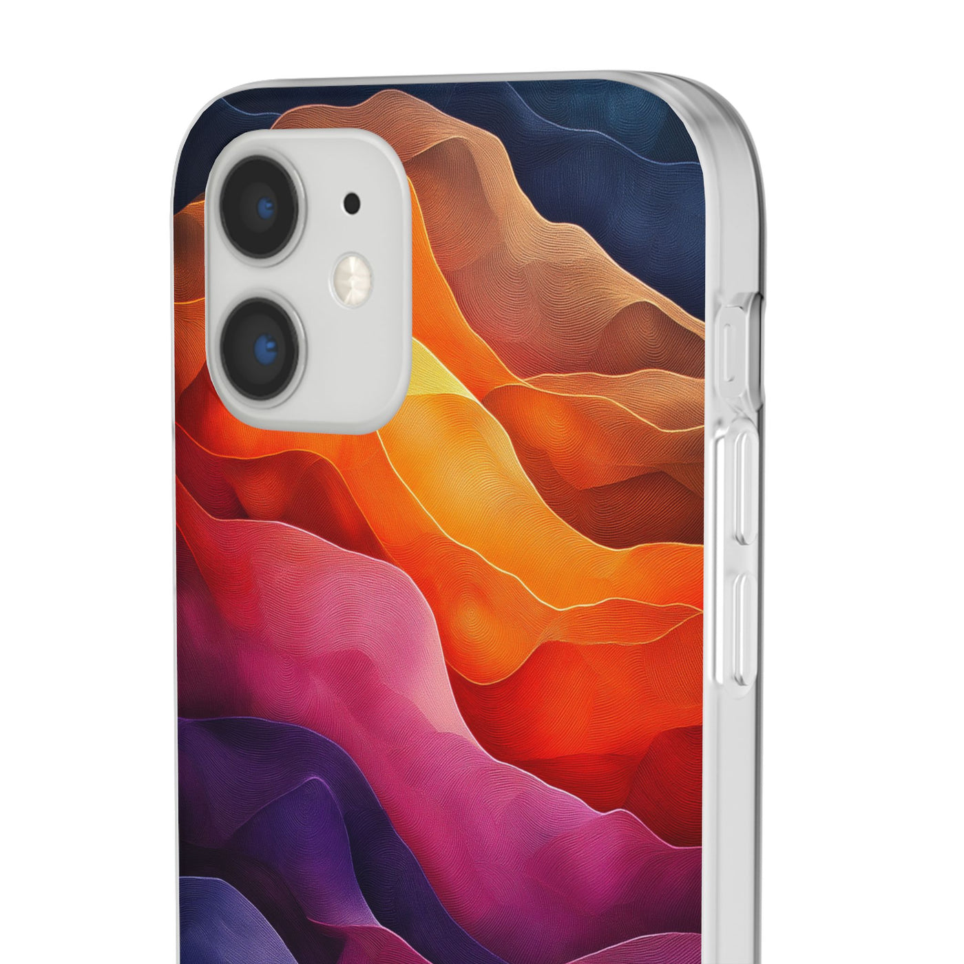 Vibrant Abstract IPhone & Samsung Flexi Case - Colorful Wave Design for Phone Protection